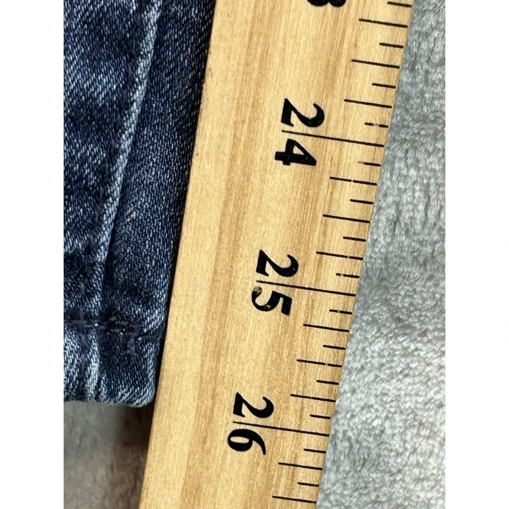 Judy Blue Jean Women Sz 11/30 Speckled Blue Relaxed Fit Tapered Mid Rise Stretch